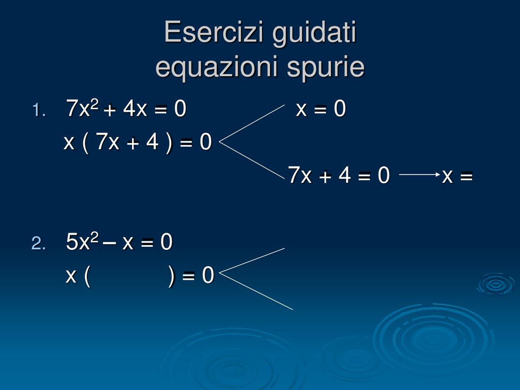 EQUAZIONI DI SECONDO GRADO ppt scaricare